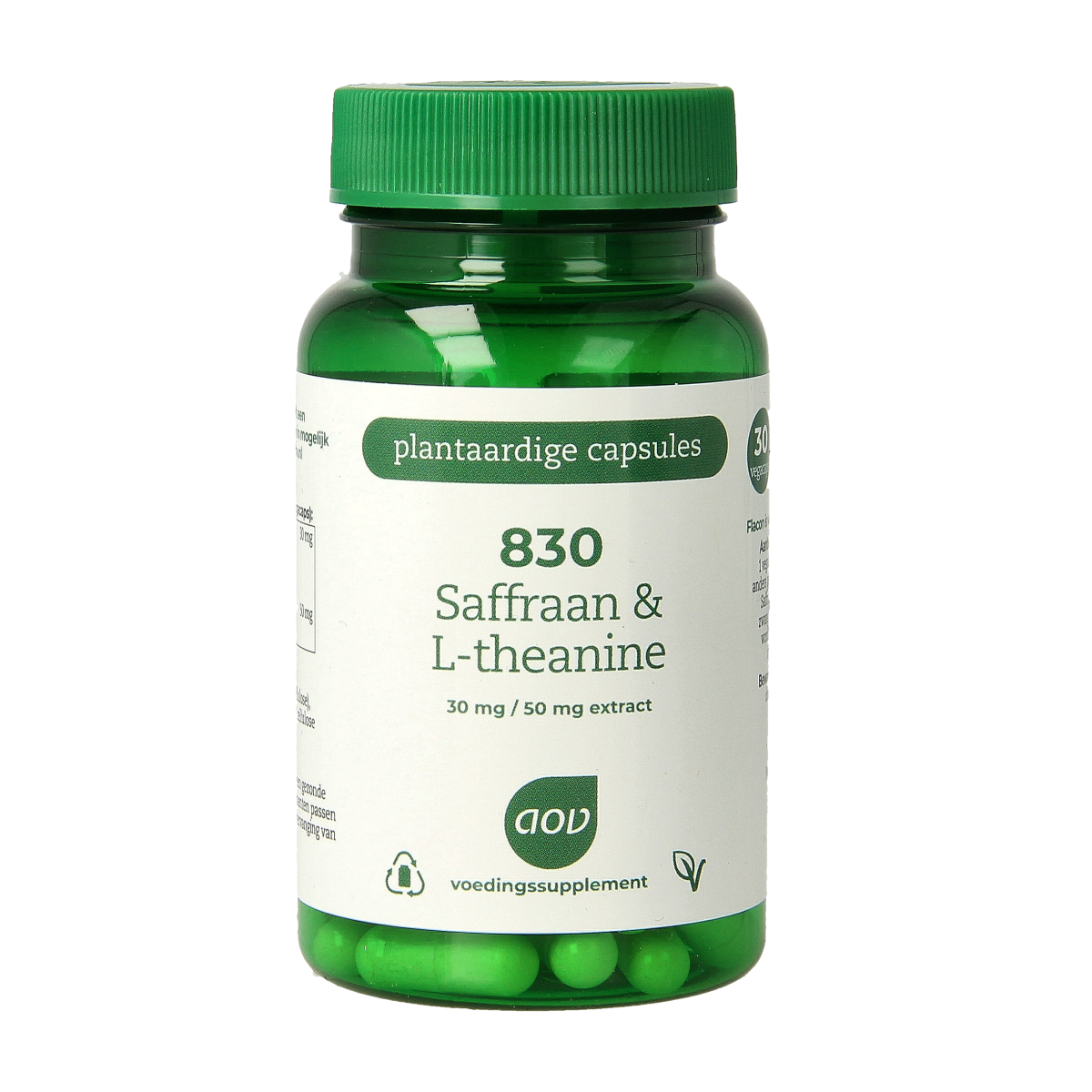 AOV 830 Saffraan & L-Theanine 30.00 Vegetarische capsules