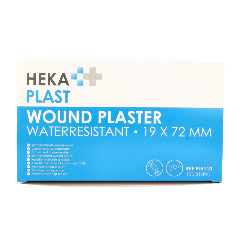 Hekaplast Pleister water resistent 19 x 72 100 Stuks