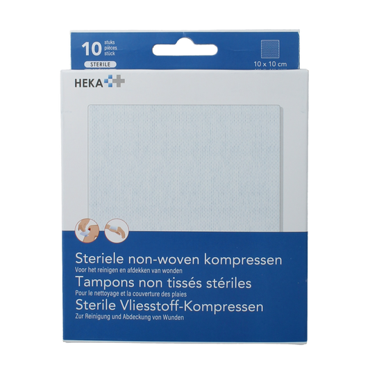 Heka Klein Non-woven kompres 10 x 10cm 10.00 Stuks