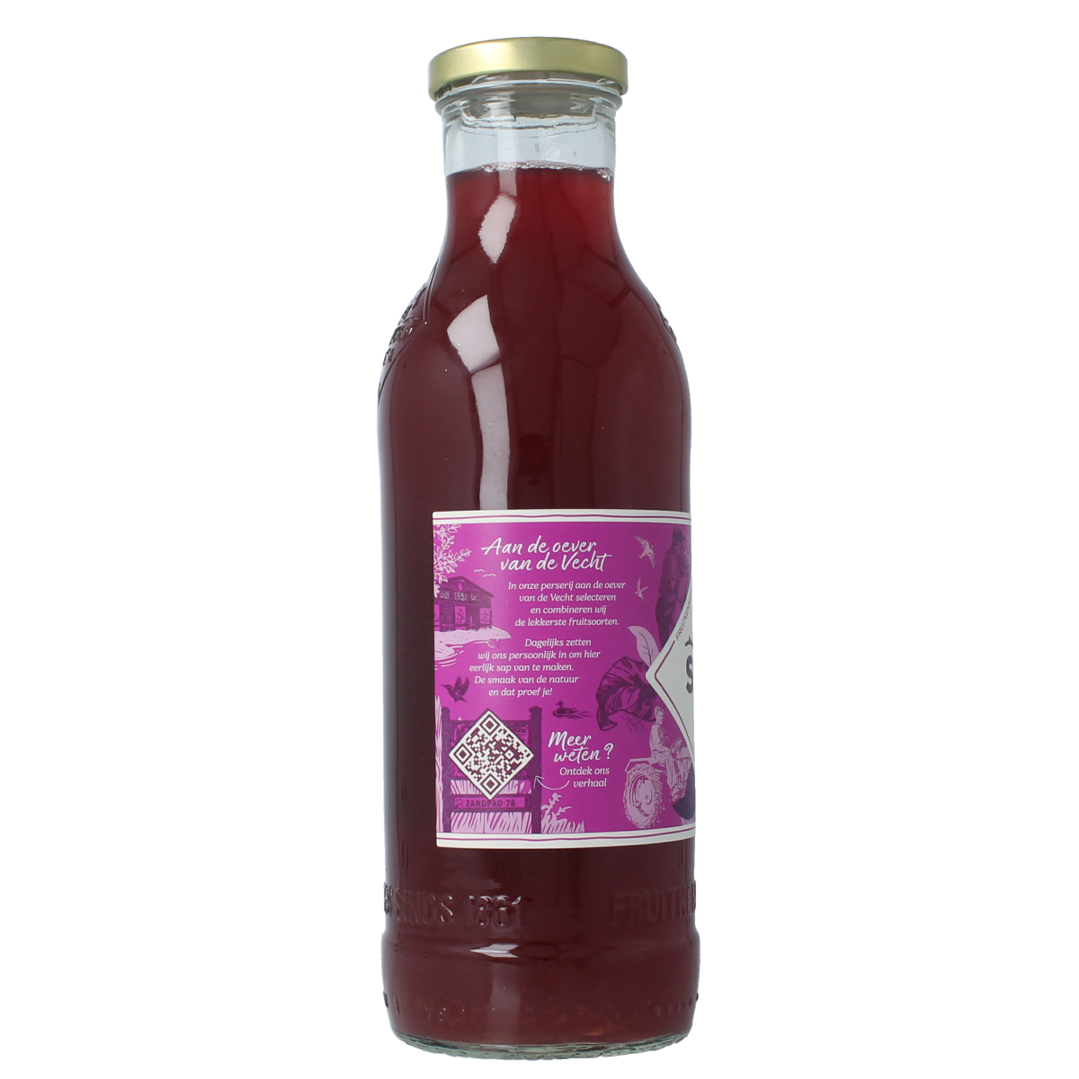 Schulp Apple and cherry juice in a 750ml bottle, natural fruit drink with fresh apple and cherry flavors