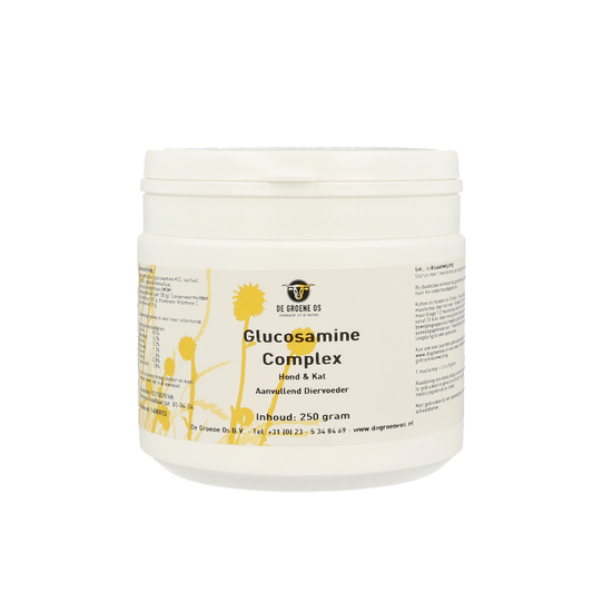 Groene Os Glucosamine complex voedingssupplement voor hond en kat, 250 gram, natuurlijke gewrichtsondersteuning voor huisdieren