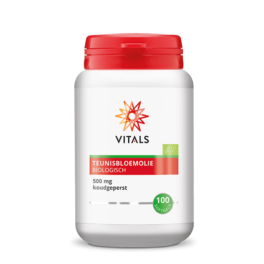Vitals Teunisbloemolie 500mg bio 100.00 Softgels