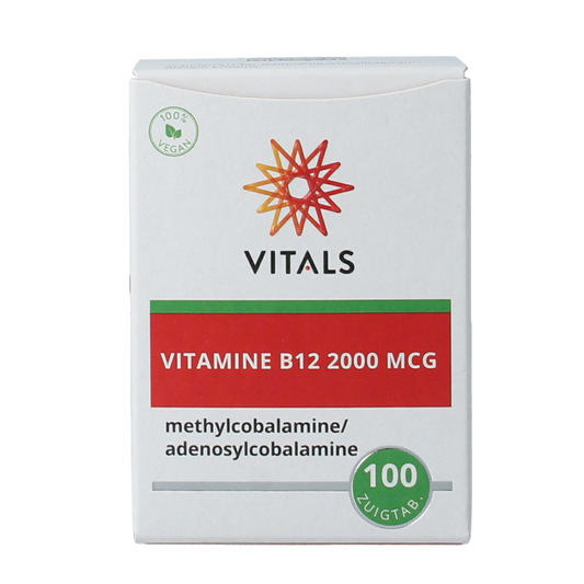 Vitals Vitamine B12 2000 mcg 100.00 Zuigtabletten