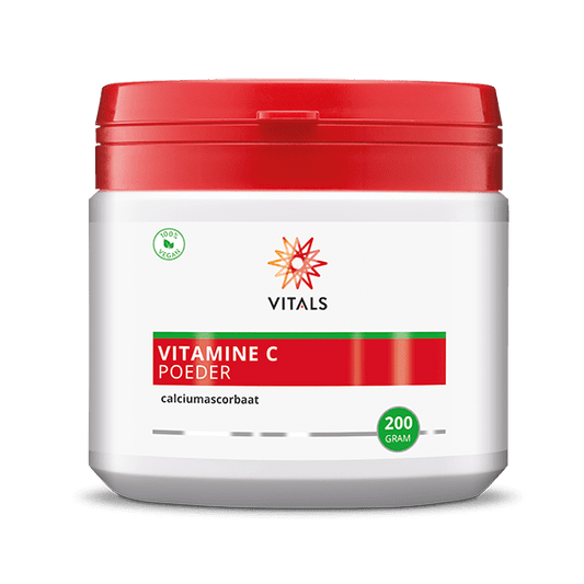 Vitals Vitamine C poeder (calciumascorbaat) 200 Gram