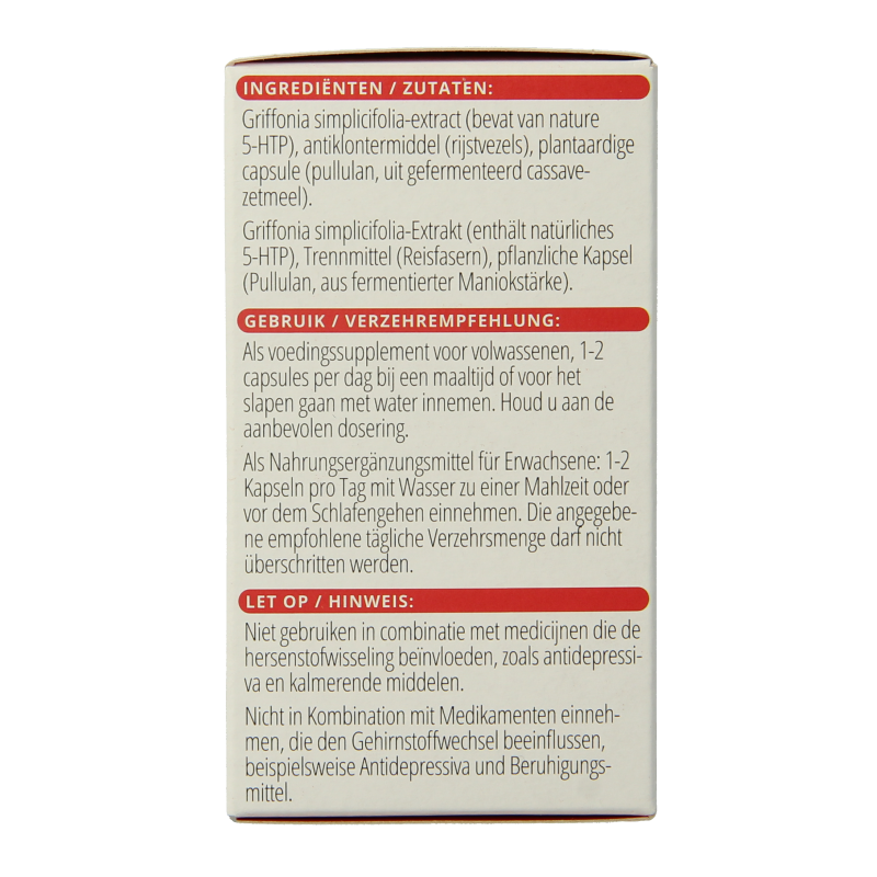 Vitals 5-HTP 100mg 60 Vegetarische capsules