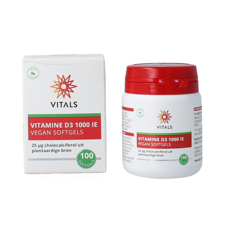 Vitals Vitamine D3 1000IE vegan 100 Softgels