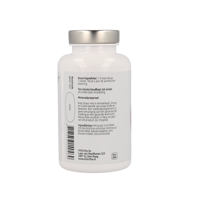 VitOrtho Magnesium bisglycinaat 100 mg en taurine 200 mg 100 Tabletten