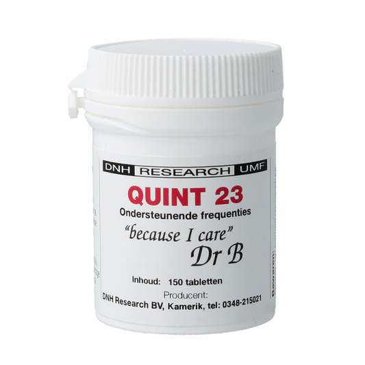 DNH Quint 23 herbal supplement tablets in a blister pack, natural plant-based remedy by DNH for wellness.