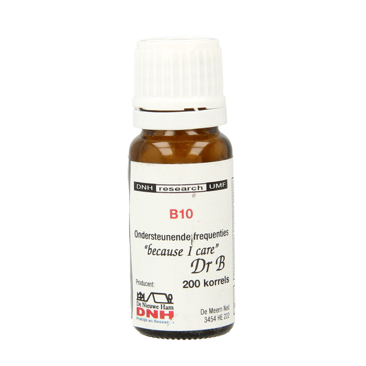 DNH B10 herbal preparations, 200 pieces, showing various dried herbs and plant ingredients in a clear view.