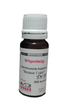 DNH Wilgentwijg kruidenpreparaten in verpakking, 200 stuks, herbal supplement with dried willow branches.