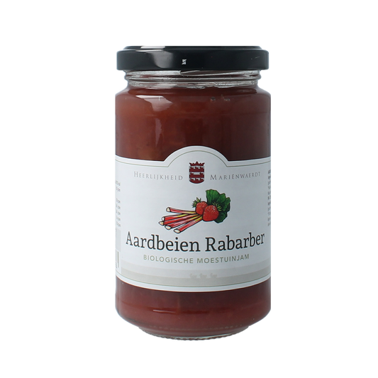 Marienwaerdt Moestuinjam rabarber aardbei bio 250.00 Gram