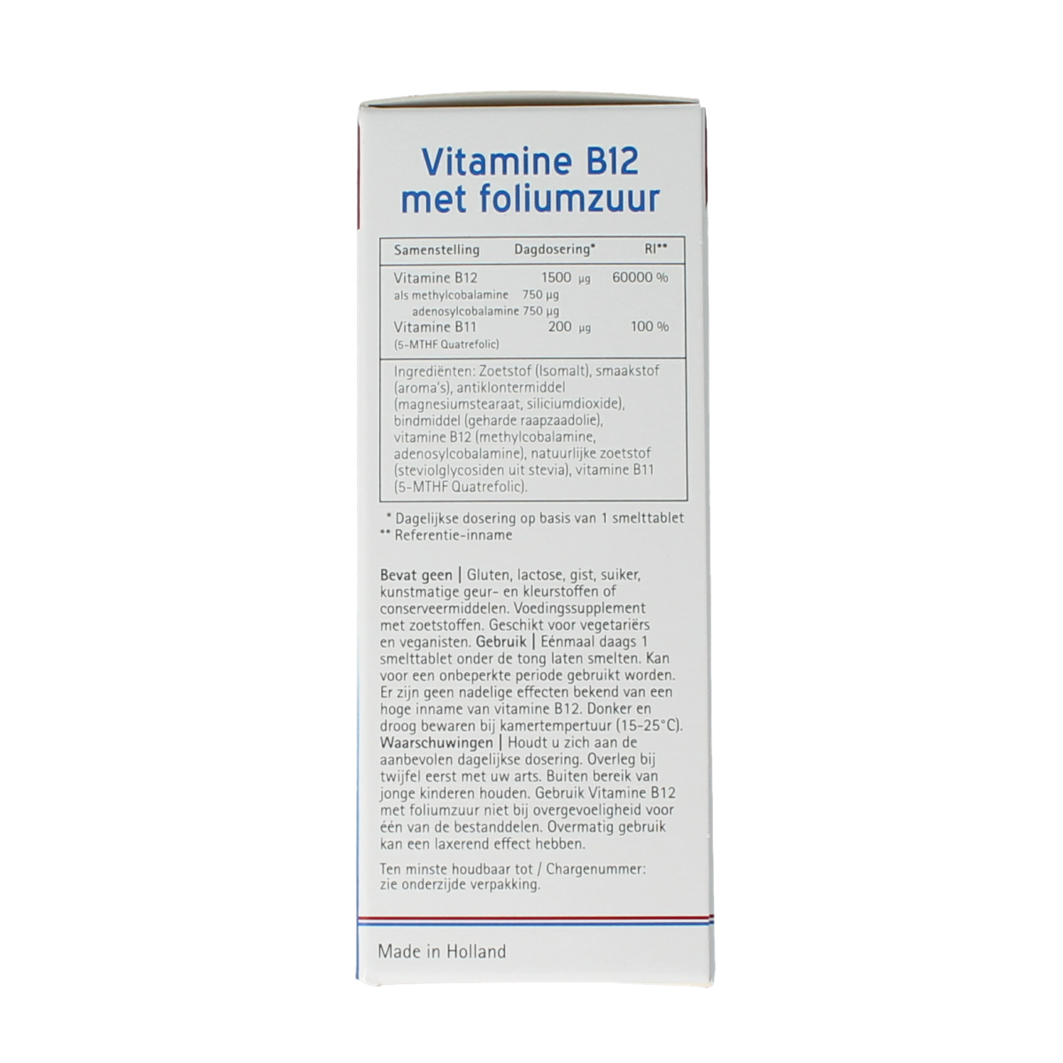 Vitalize Vitamine B12 energie forte 100.00 Tabletten