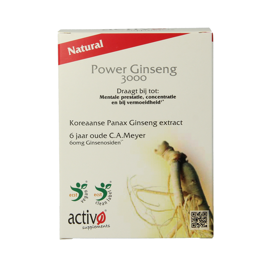 Activo Power ginseng 3000 60.00 Vegetarische capsules