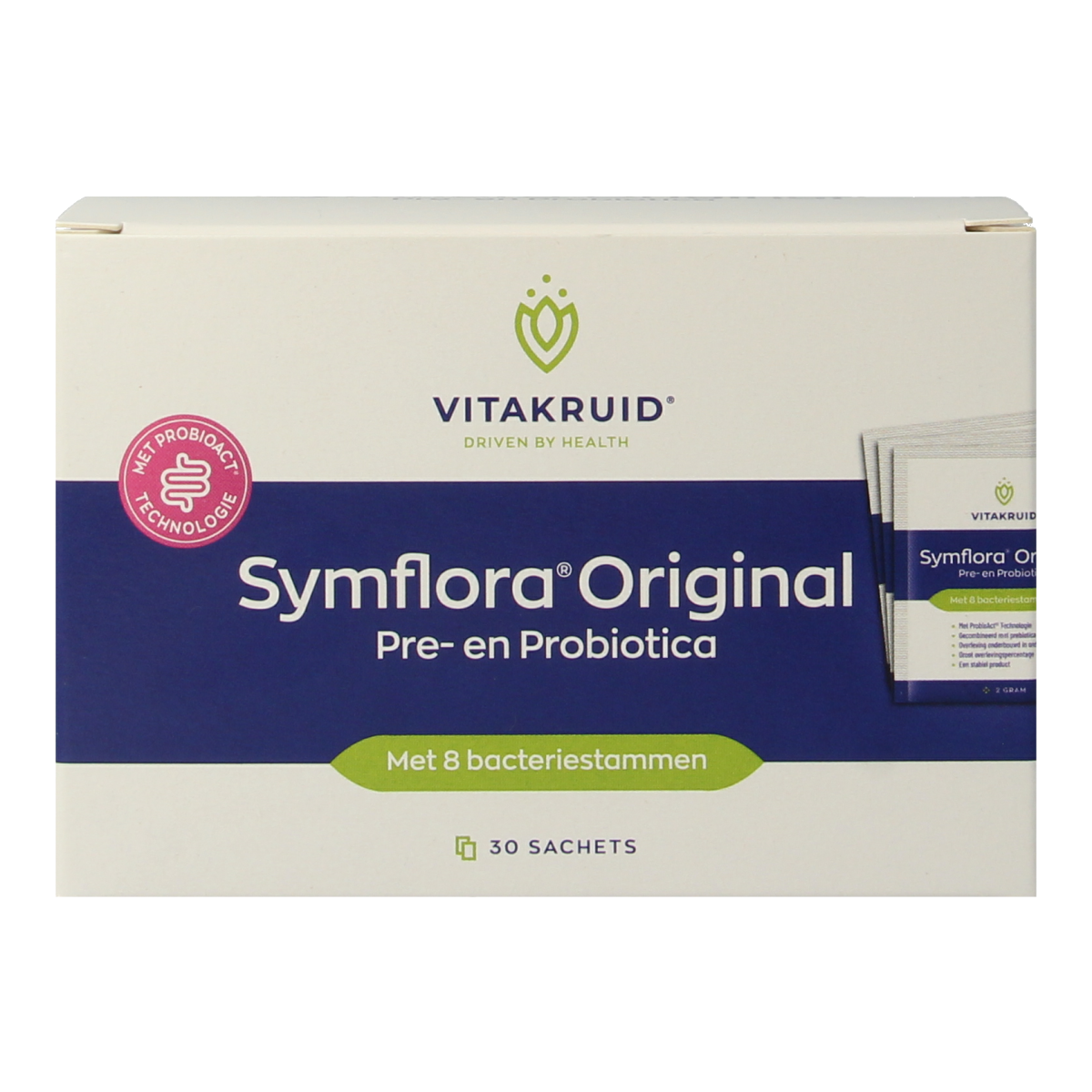 Vitakruid Symflora Original Pre- en Probiotica 8 stammen 30.00 Sachets