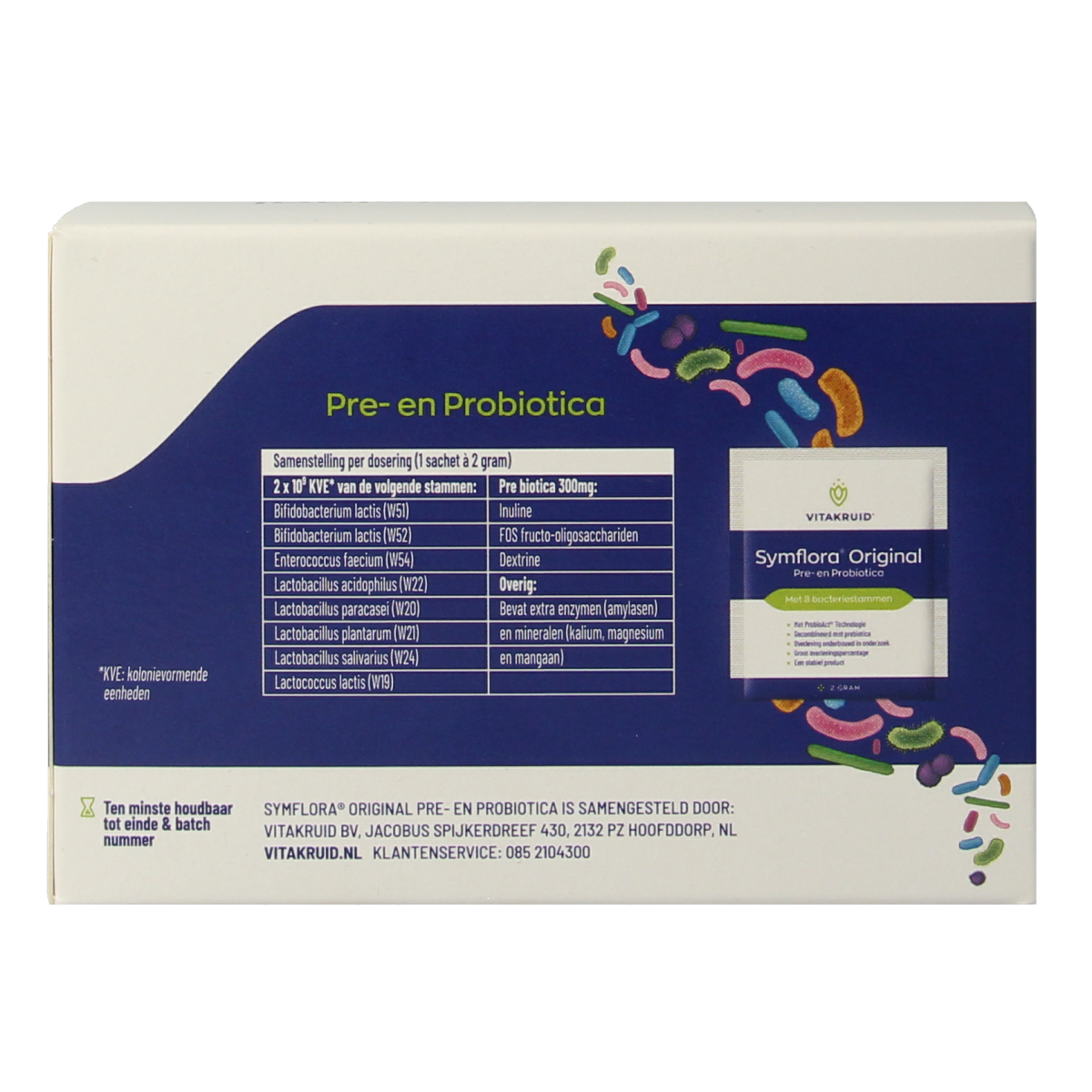 Vitakruid Symflora Original Pre- en Probiotica 8 stammen 30.00 Sachets