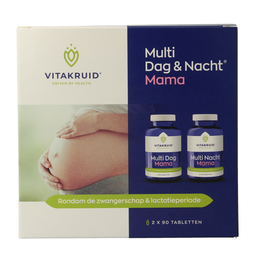 Vitakruid Multi Dag & Nacht Mama 100% Vegan 2 x 90 180.00 Tabletten