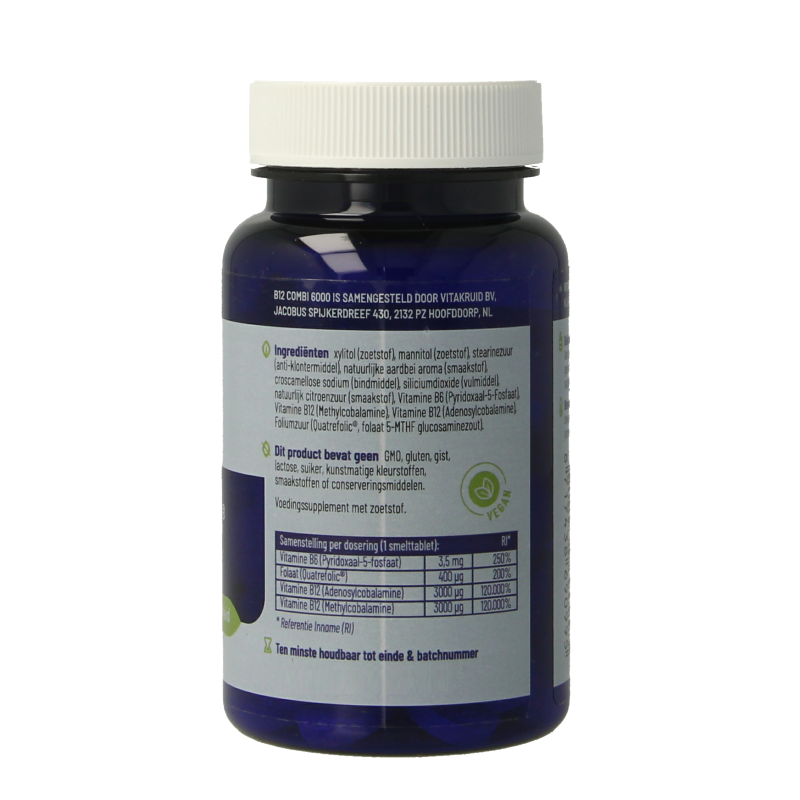 Vitakruid B12 Combi 6000 met folaat & P-5-P 60 Smelttabletten