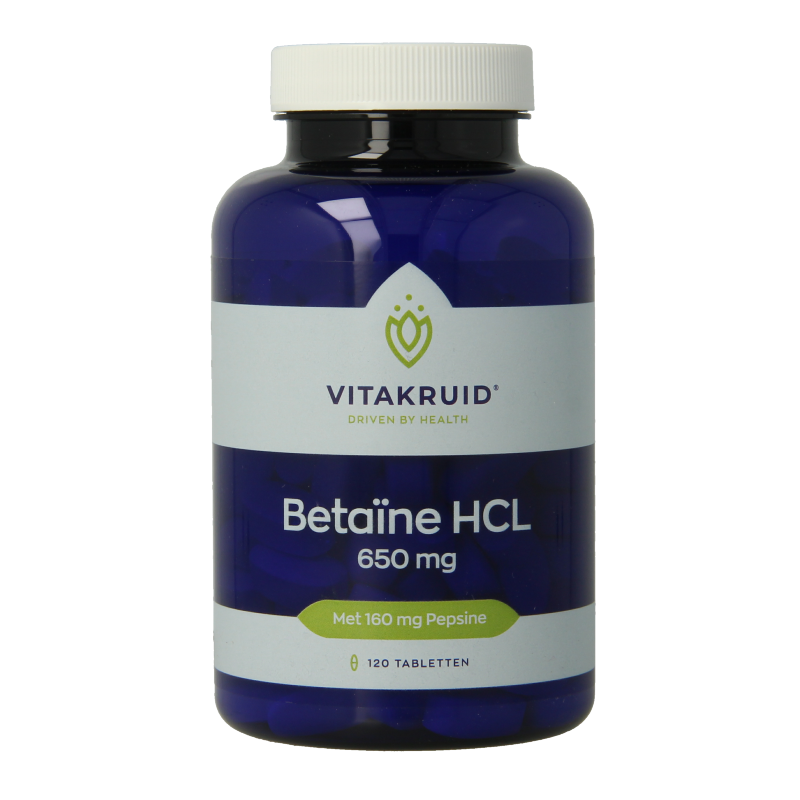 Vitakruid Betaine HCL 650mg & pepsine 160mg 120 Tabletten