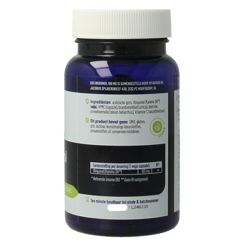 Vitakruid Q10 Ubiquinol 100mg 60 Vegetarische capsules
