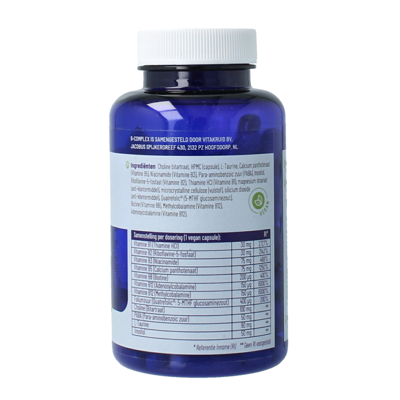Vitakruid B-Complex actief zonder B6 90 Vegetarische capsules