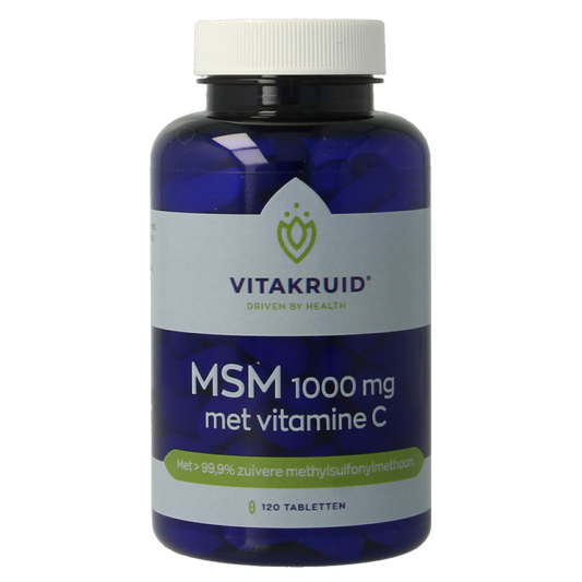 Vitakruid MSM 1000 mg > 99,9% zuiver + vitamine C 120 Tabletten