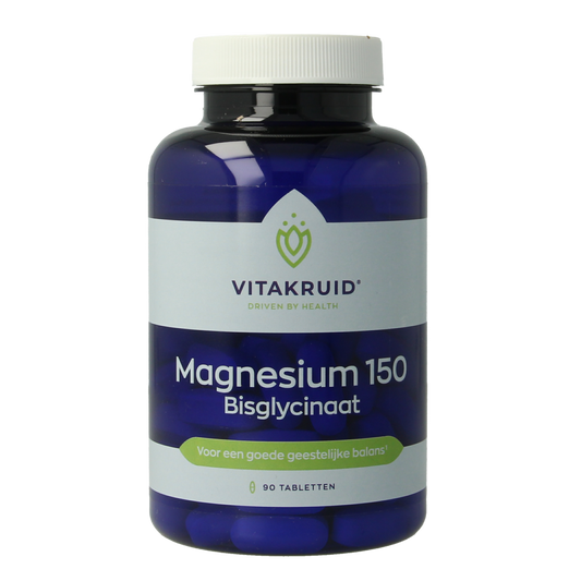 Vitakruid Magnesium 150 Bisglycinaat met 200mg L-Taurine 90.00 Tabletten