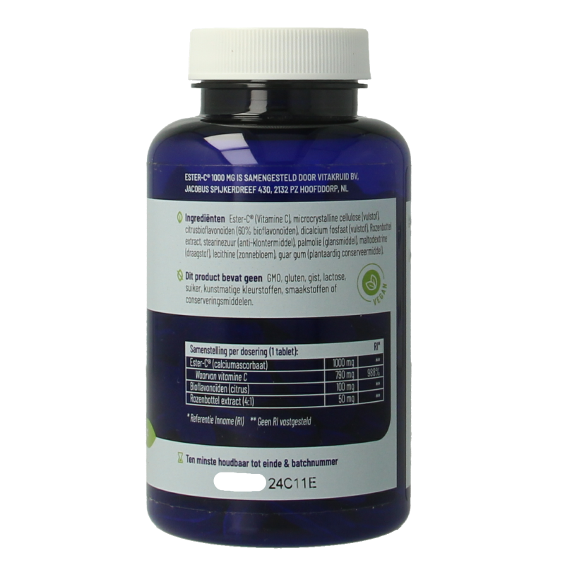 Vitakruid Ester-C Vitamine C 1000 Flavonoiden Rozenbottel 90 Tabletten