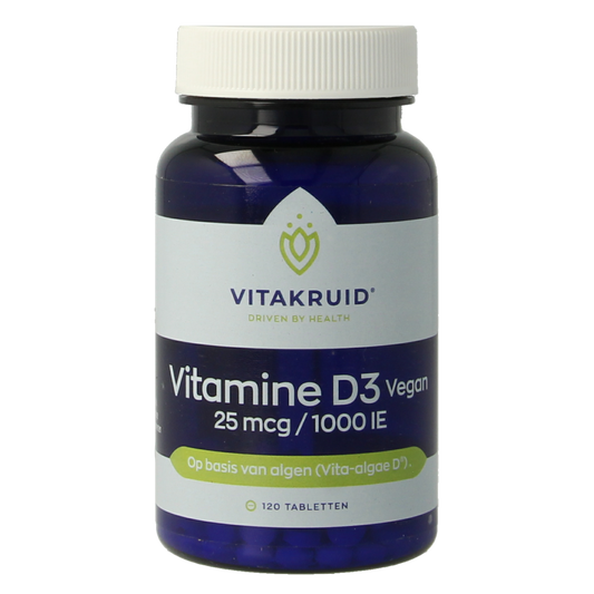 Vitakruid Vitamine D3 Vegan 25 mcg / 1000 IE 120.00 Tabletten