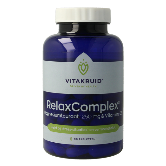 Vitakruid RelaxComplex oa Magnesium Tauraat & Vitamine D3 90.00 Tabletten