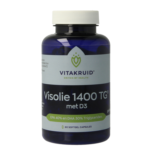 Vitakruid Visolie 1400 TG Triglyceriden met D3 60.00 Softgels
