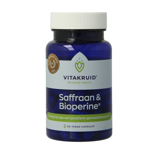 Vitakruid Saffraan 28 mg (Affron) & Bioperine 60.00 Vegetarische capsules