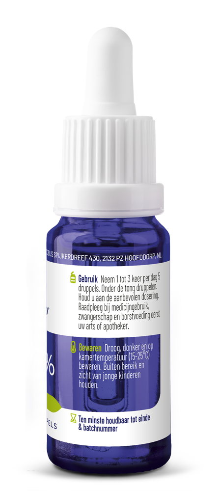 Vitakruid CBD Olie 5% full spectrum met MCT als drager 10 Milliliter