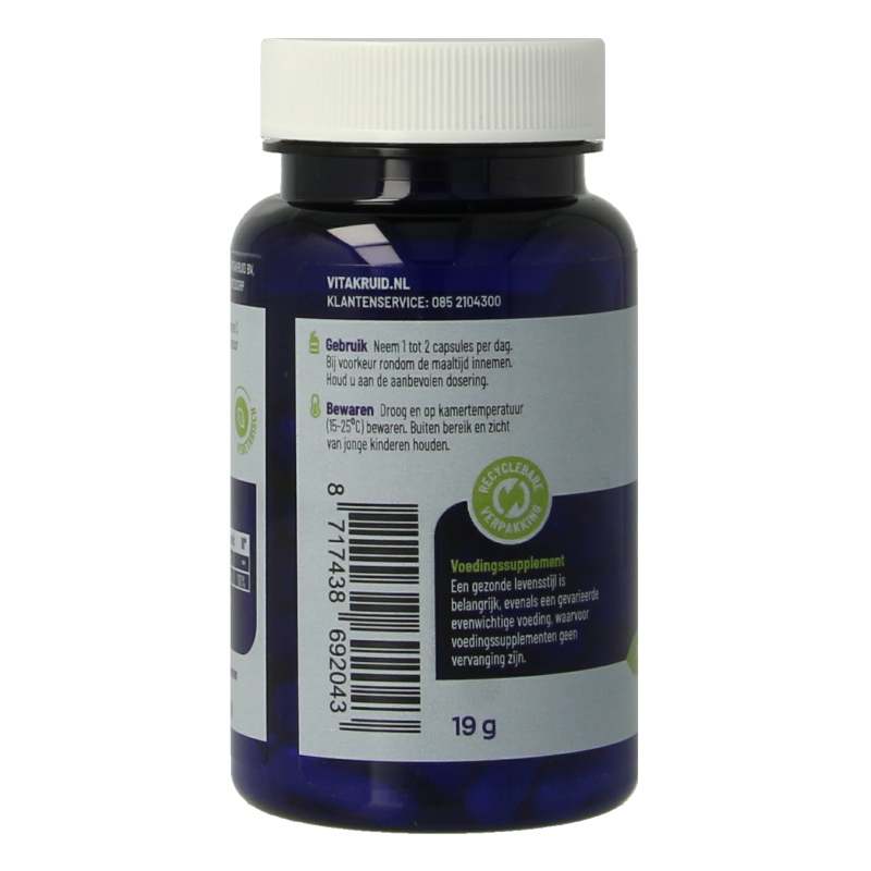 Vitakruid Lactoferrine 150 mg minimaal 95% puur + Vitamine C 60 Vegetarische capsules