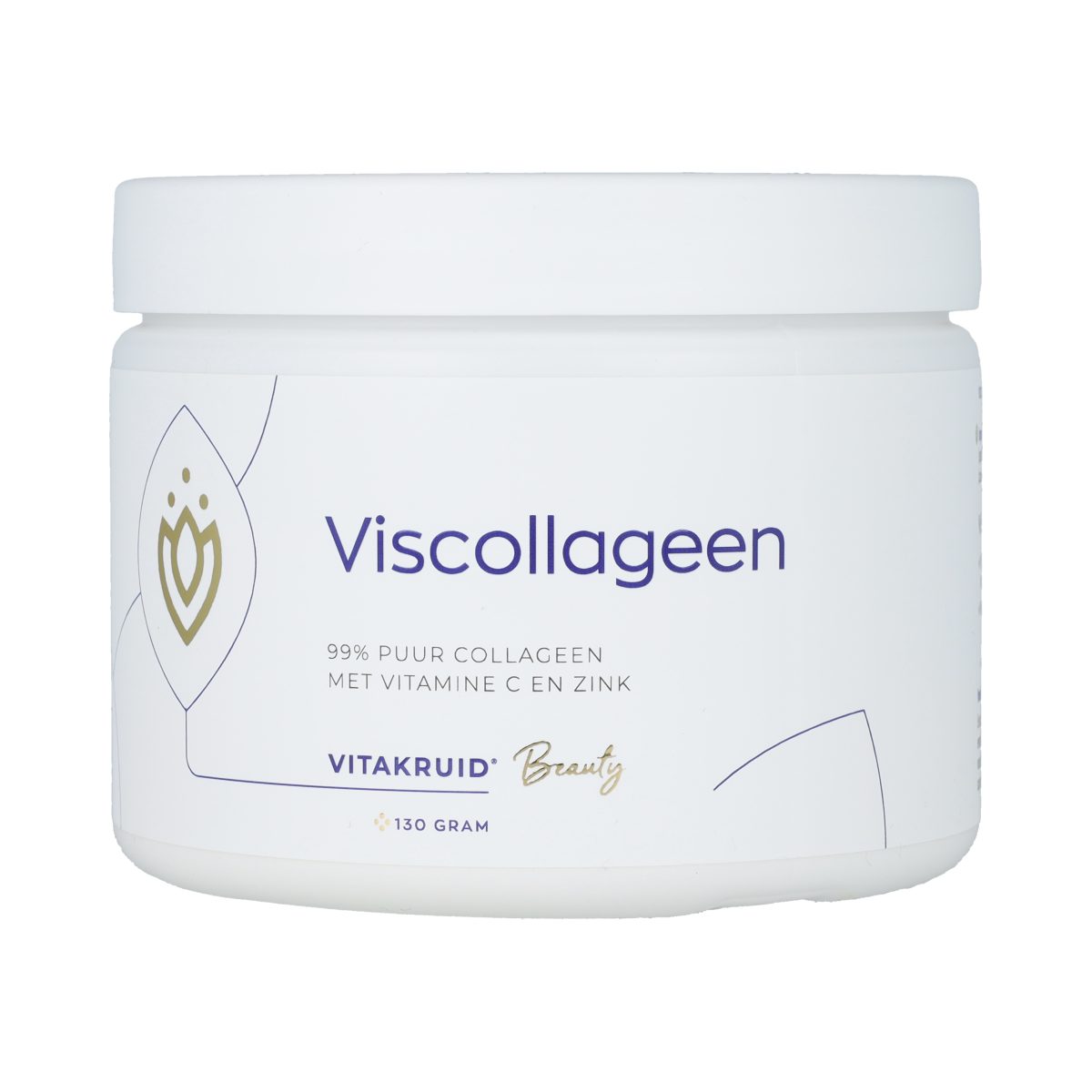Vitakruid Viscollageen 99% puur collageen vitamine C & zink 130.00 Gram