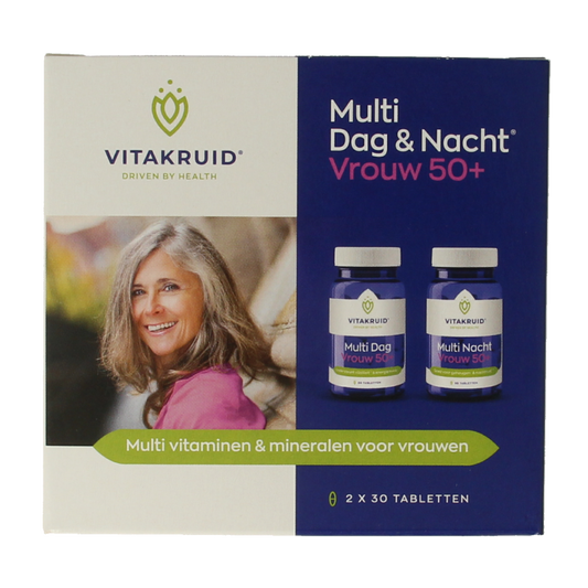 Vitakruid Multi dag & nacht vrouw 50+ 2 x 30 tabletten 60 Tabletten