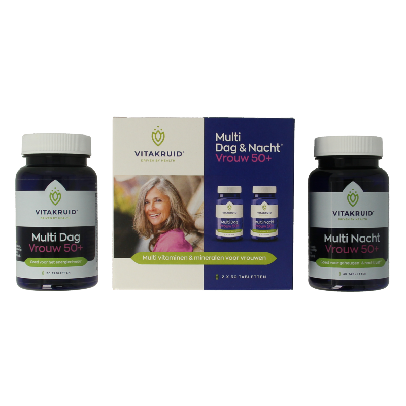 Vitakruid Multi dag & nacht vrouw 50+ 2 x 30 tabletten 60 Tabletten
