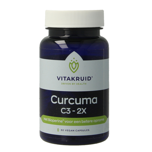 Vitakruid Curcuma C3-2X (95%  curcuminoiden) met Bioperine 30.00 Vegetarische capsules