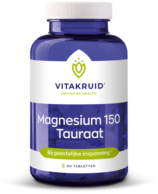 Vitakruid Magnesium 150 Tauraat met vitamine B6 (P-5-P) 90 Tabletten