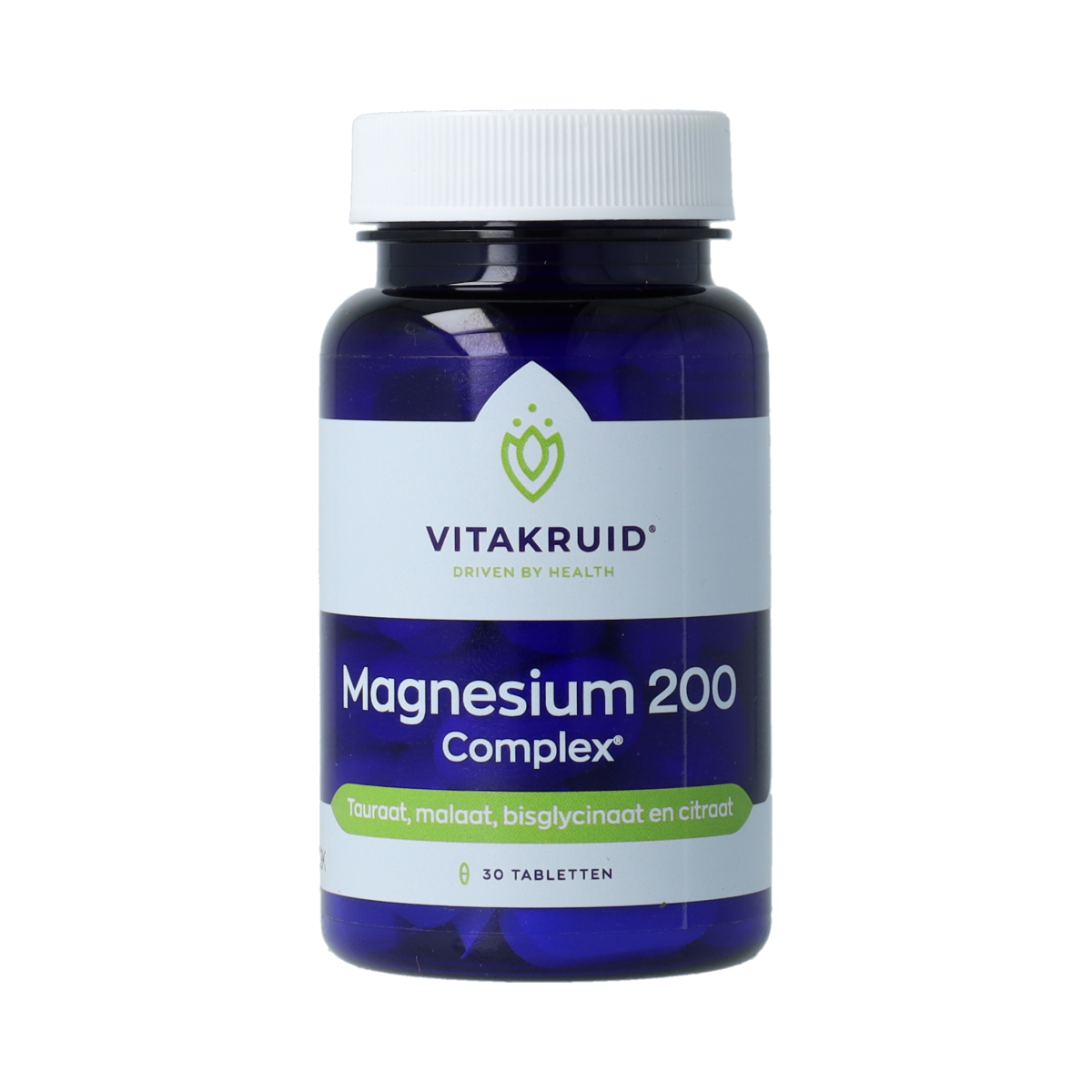 Vitakruid Magnesium 200 Complex Tauraat Malaat Bisglycinaat 30.00 Tabletten