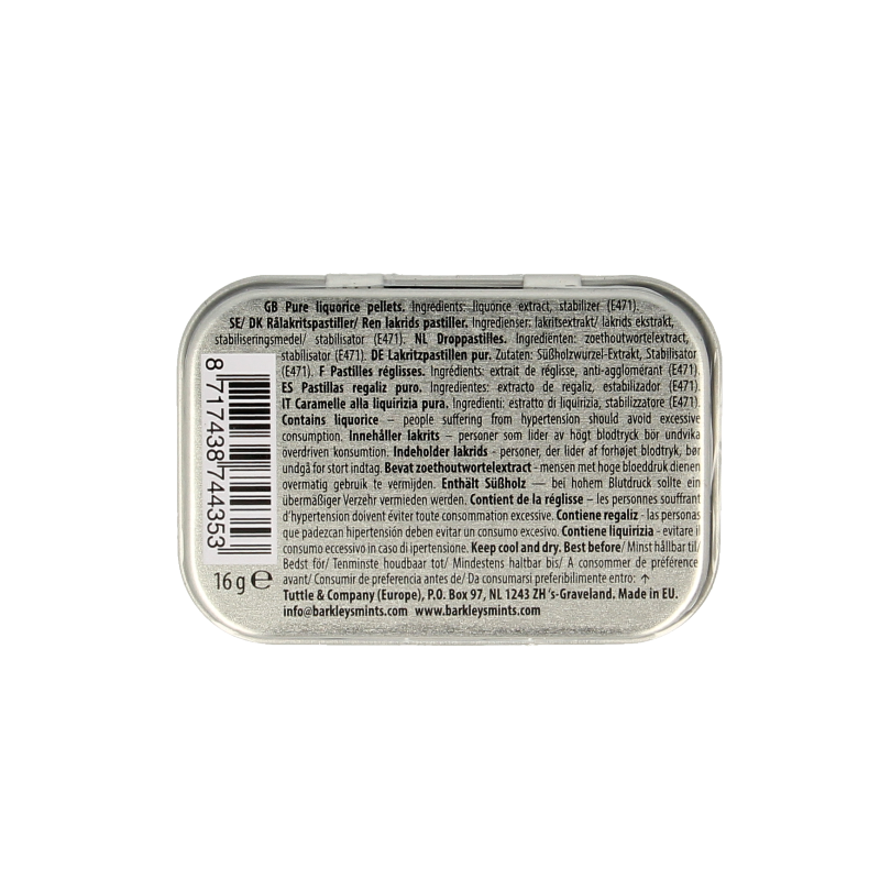 Barkleys Liquorice pellets pure 16 Gram