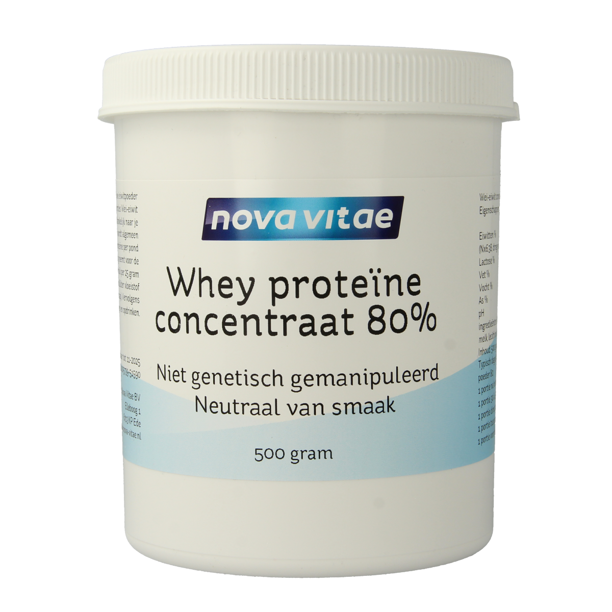 Nova Vitae Whey proteine concentraat 80% 500.00 Gram