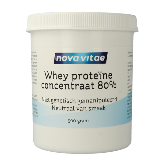 Nova Vitae Whey proteine concentraat 80% 500 Gram