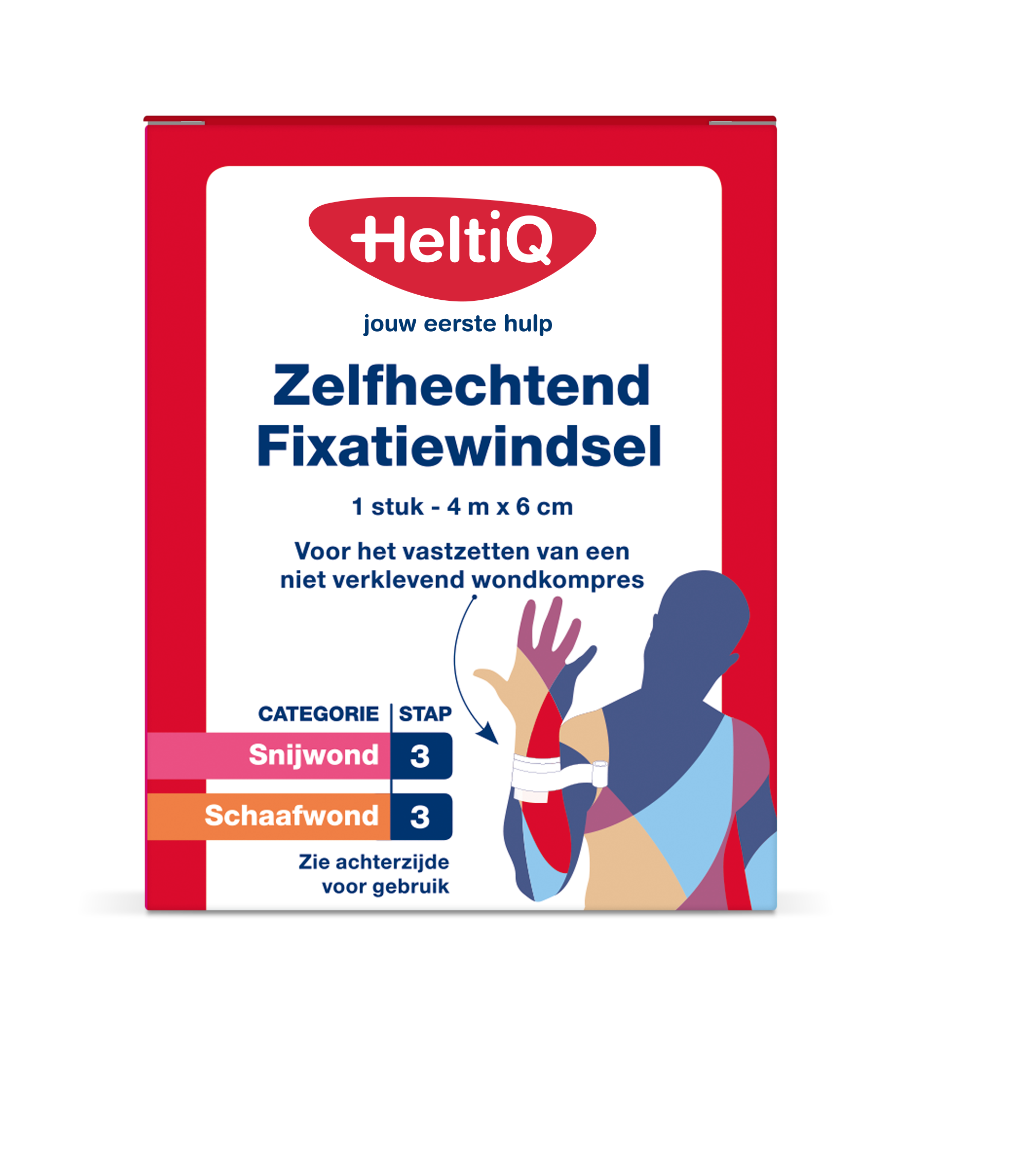 Heltiq Zelfhechtend windsel 4m x 6cm 1.00 Stuks