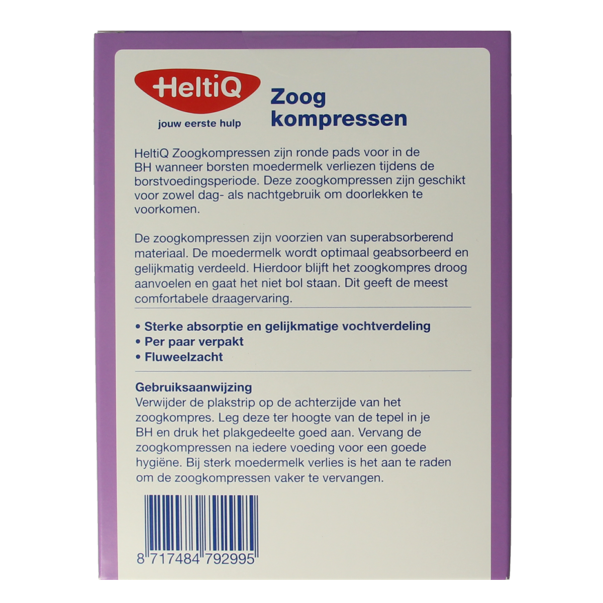 Heltiq Zoogkompressen zwart 30.00 Stuks