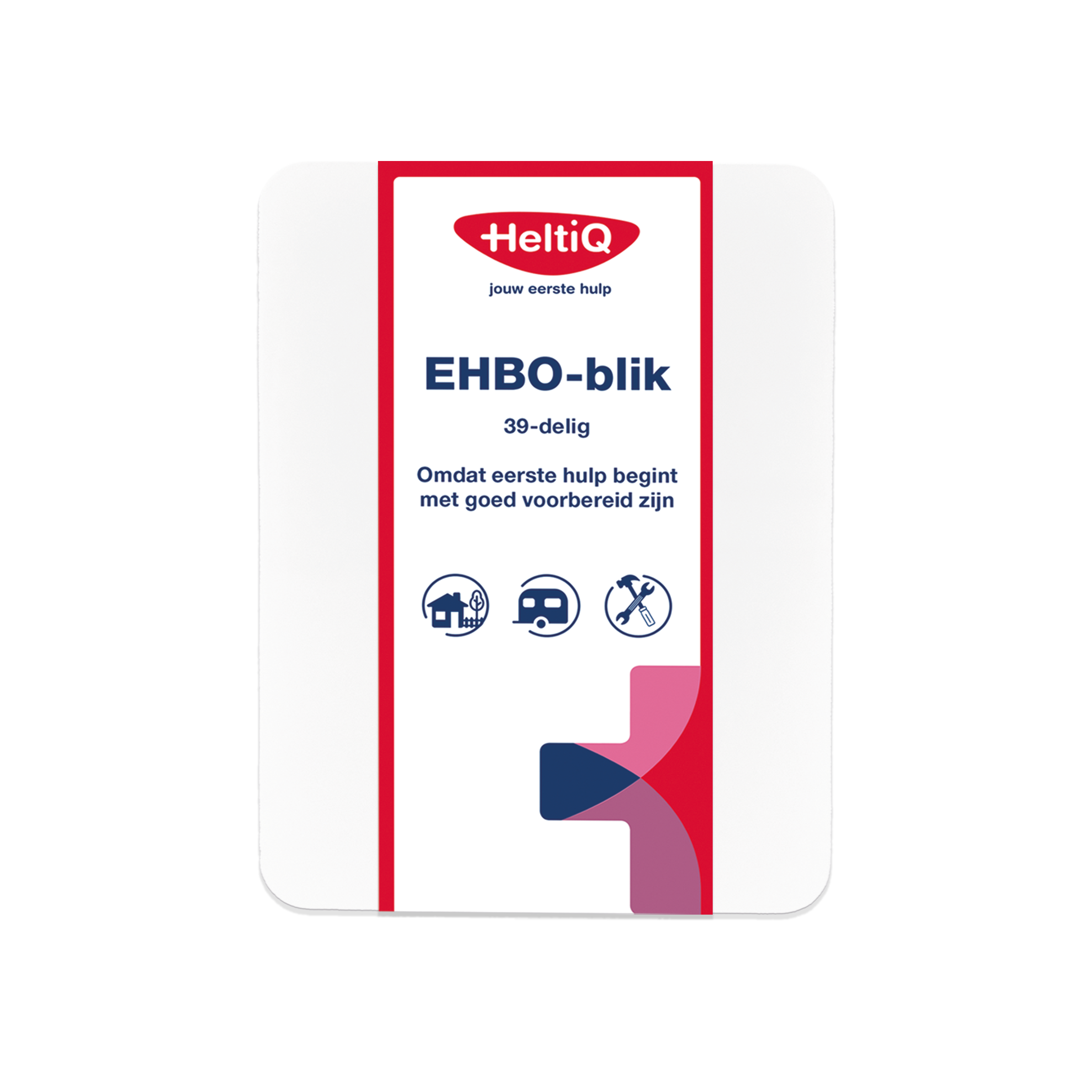 Heltiq EHBO Blik first aid kit with 1.00 size, compact emergency bandage set from Heltiq for wound care and first aid.