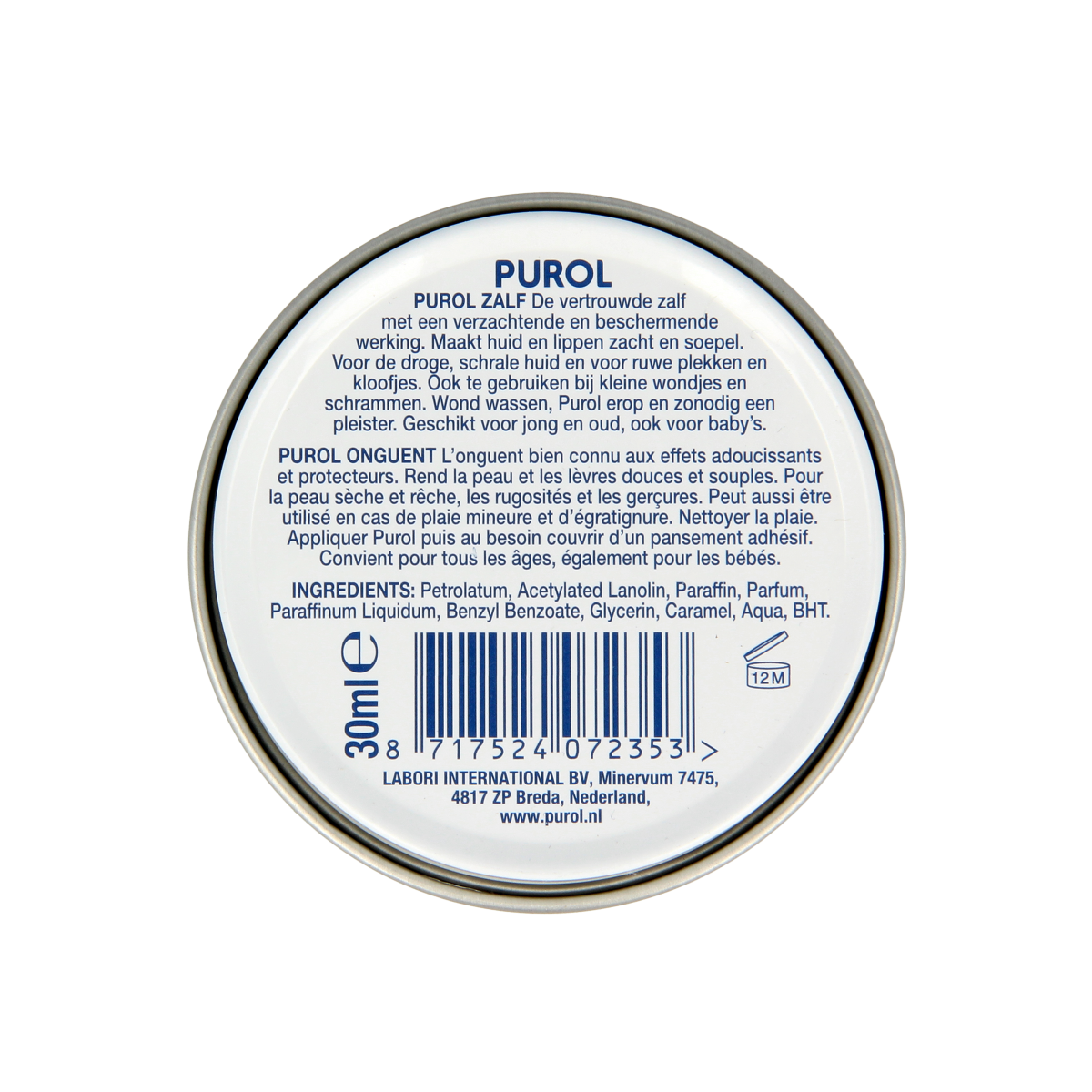 Purol Gele zalf blikje 30.00 Milliliter