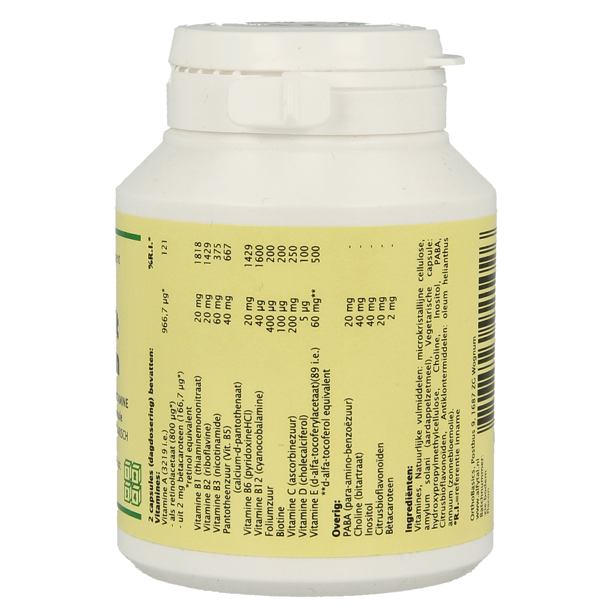 Alfytal MultiVit medium - mineraalvrij 90.00 Vegetarische capsules