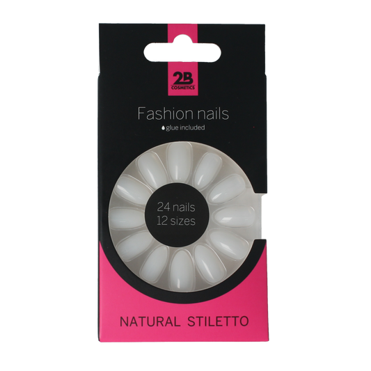 2B Nails natural stiletto 24.00 Stuks