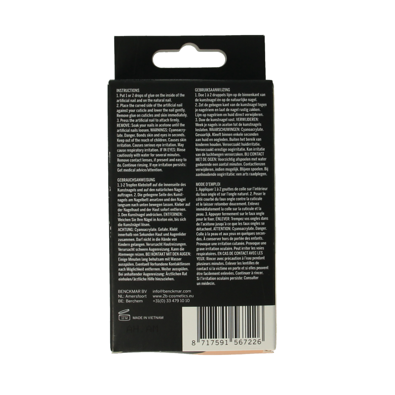 2B Nails natural stiletto 24 Stuks
