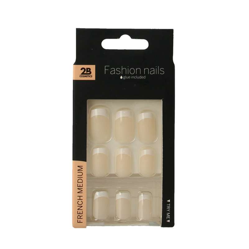 2B Nails french medium 24 Stuks